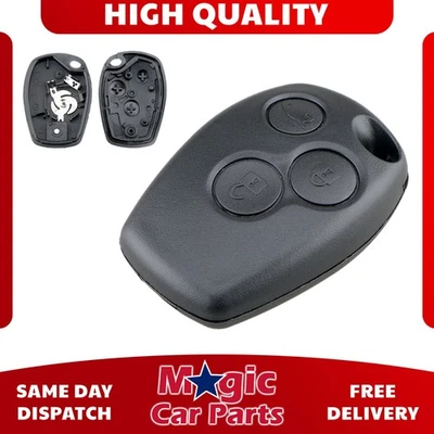 MAGIC CAR PARTS For Renault Clio Kangoo Twingo Vauxhall Movano Vivaro Remote Key Fob Case Shell