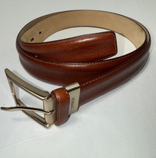 Donald J Trump Signature Collection Men's Brown Genuine Leather Belt 40/100