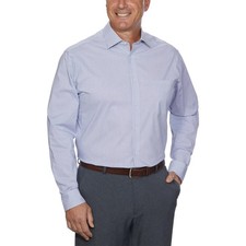 Calvin Klein Men  s Wrinkle Free Dress Shirt Size M 15/15.5 - 34/35 WHITE/BLUE