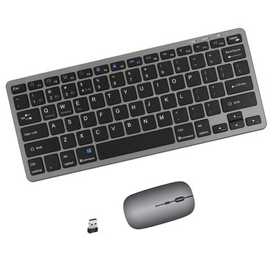 Teclado y ratón inalámbricos compactos para portátiles Mac y PC (para viajes)
