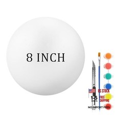 Styrofoam Round Balls 8 Inch,1PC Large White Half Foam Balls 8inch Ball 1pcs