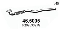 Asso Abgasrohr Mitte FüR VW Polo Seat Ibiza III Skoda Fabia I Cordoba