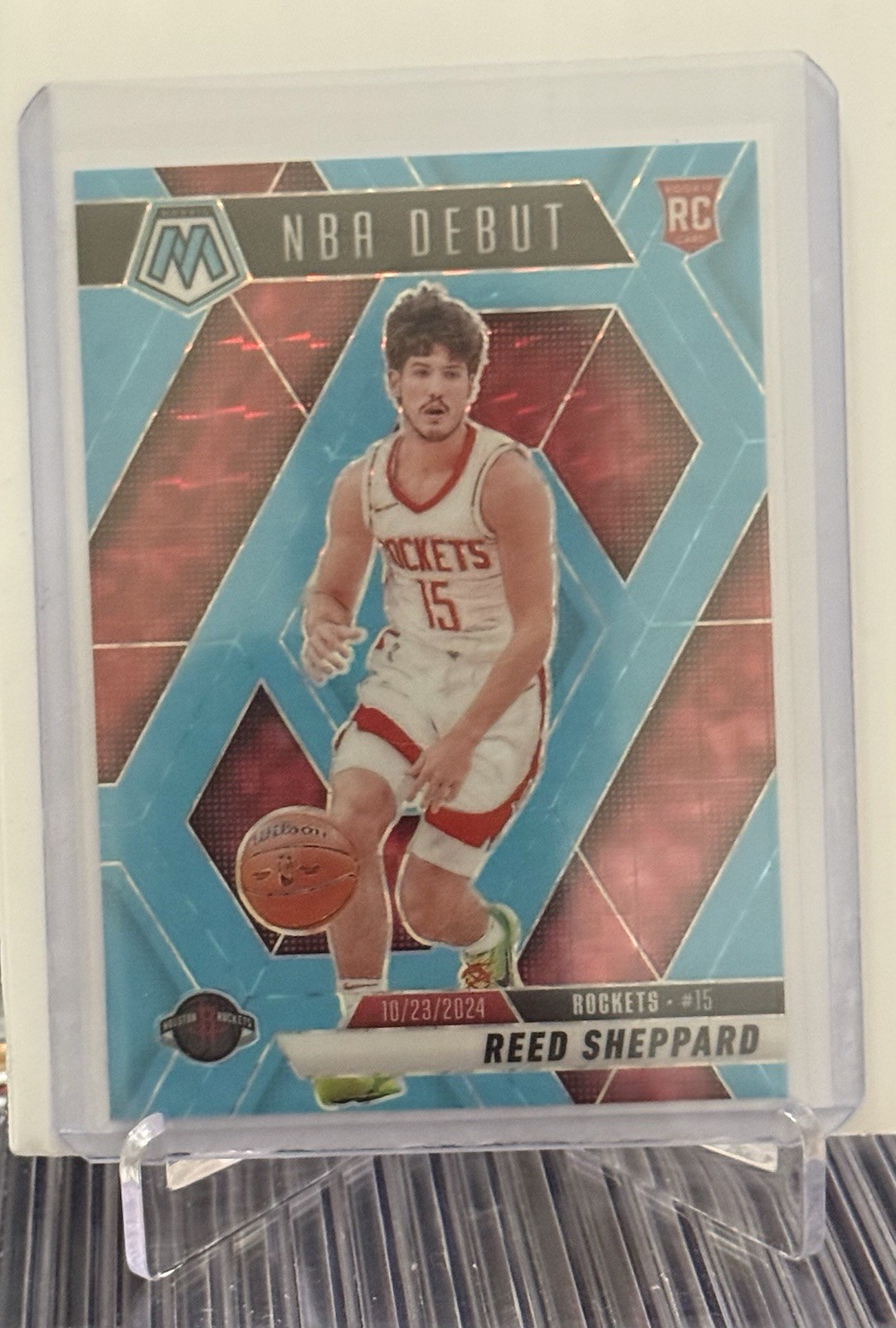 2024 PANINI MOSAIC 252 REED SHEPPARD BLUE FLUORESCENT /75