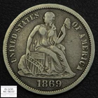 1869-P Seated Liberty Dime — photo from another recent sale