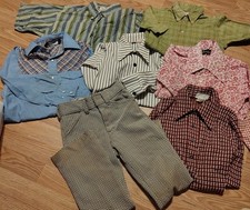 Vintage 1970s Boy.s Western Shirt Bell Bottom Bundle Lot HorizonWest, Grant's