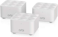 ORBI RBK13 RBR10 Router  2x RBS10 Satellites AC1200 Wifi Mesh Router - White