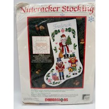 Dimensions Nutcracker Stocking No Count Cross Stitch Kit 1993 Jorie Martin 16in