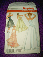 Miss Simplicity 5006 Pattern Lingerie Corset Petticoat Slip UC Size 14 16 18 20