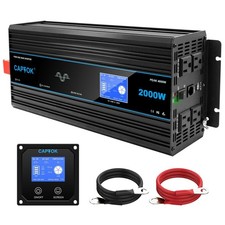 2000W Pure Sine Wave Inverter DC 12V AC 120V Double LCD Screen Remote Control...