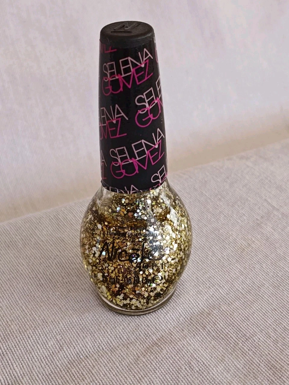 Nicole OPI Nail Polish Selena Gomez Collection Kissed at Midnight Gold Glitter