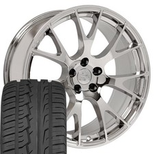 Chrome 22 Inch 5x5.5 Rims 28545r22 Tires Fit Dodge Ram 1500 Durango Dakota
