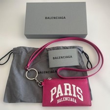 Balenciaga Woman Pink Fragment Case Wallet Mini Limited Edition Iconic Design Hi