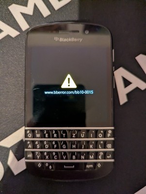 BlackBerry  Q10 - 16GB, (Ohne Simlock) Smartphone - Fehlercode 0015