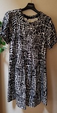 Marc By Marc Jacobs S/S Silk Cotton Patterned Dress White/Black Size 4 MJ1225195