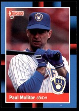 Paul Molitor 1988 Donruss #249 Brewers MLB READ FREE SHIPPING AutographDen
