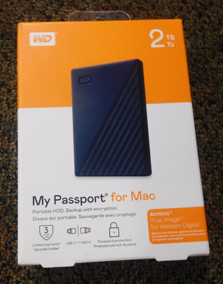 New Western Digital WD Portable My Passport for Mac 2TB Portable HDD