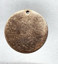 20X Copper Blanks for enameling use- LARGE ROUND SHAPE  with hole for hanging