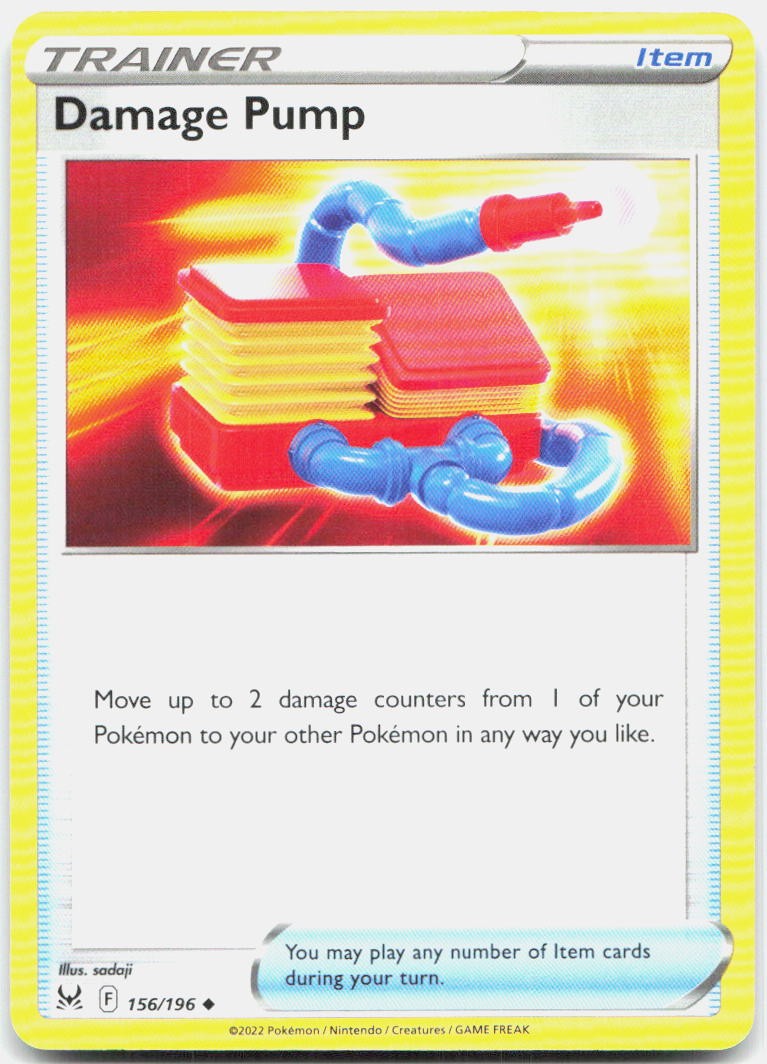 Damage Pump 156/196 Uncommon Lost Origin Pokemon Near Mint