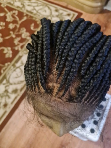 Braided Wig For Black Women Cornrow Braids Lace Front Synthetic Fiber - Picture 7 of 7
