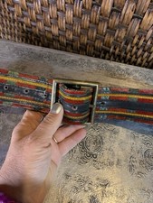 Vintage Patchwork Leather Belt Size 38