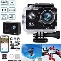 4K Sport Camera 170° Action Camera Ultra HD WiFi Waterproof Remote Control UK
