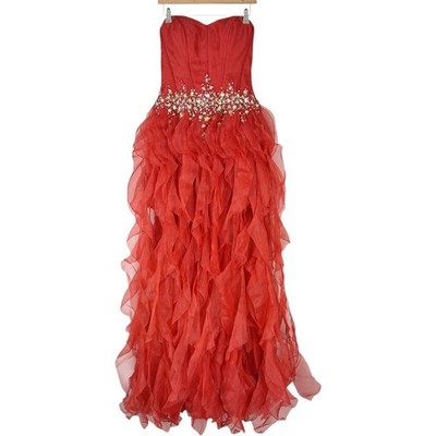 Love 16 Abendkleid Medium Damen rot Größe 12 verziert Arbeit schön Abschlussball