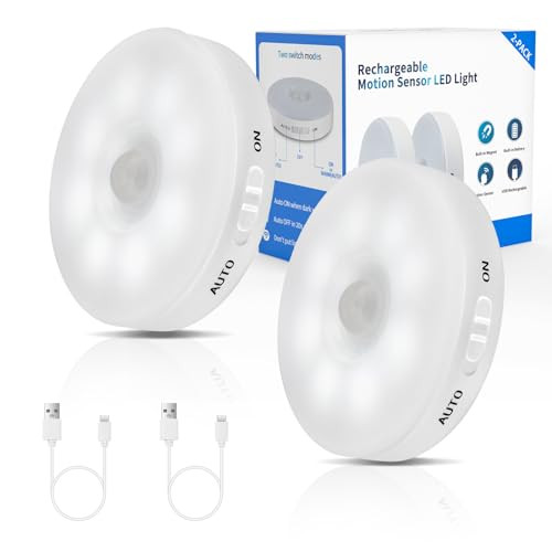 改良されたLED充電式モーションセンサーライト屋内、長持ちするバッテリー、C ...