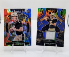 2025 Panini Select Tyler Shough Red & Blue Prizm RC Draft Selection Prizm Patch