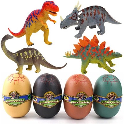 Heizi 4D Puzzle Saurus Dx Dinosaur Egg Figure Set Of 4, 24 Figures
