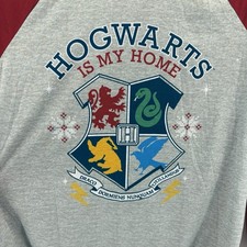Harry Potter Shirt Mens Extra Large Hogwarts Crest Long Sleeve Wizarding World