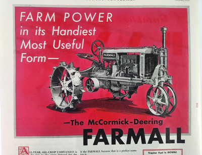 International Harvester Farmall Tractor McCormick Deering 1931 Ad Magazine Print