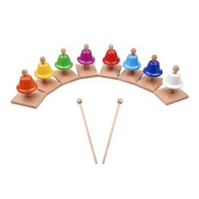 Colorful Rainbow Diatonic Hand Bells Music Art Percussion Birthday Gift