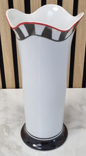 Ysenburg Art Werk Vase Porzellan Welle Schwarz Weiß Rot Waechtersbach Art Deco