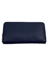 Louis VUITTON Long Wallet Zippy Epi Leather NVY Plain Men Used