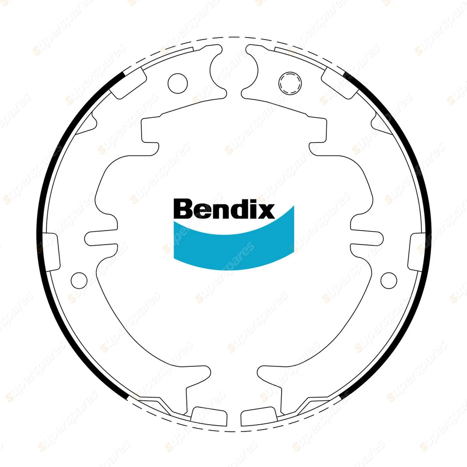 Bendix Park Hand Brake Shoes for Toyota Tarago YR20 1.8 2.4 11/1982 - 02/2006 - image 2 of 2