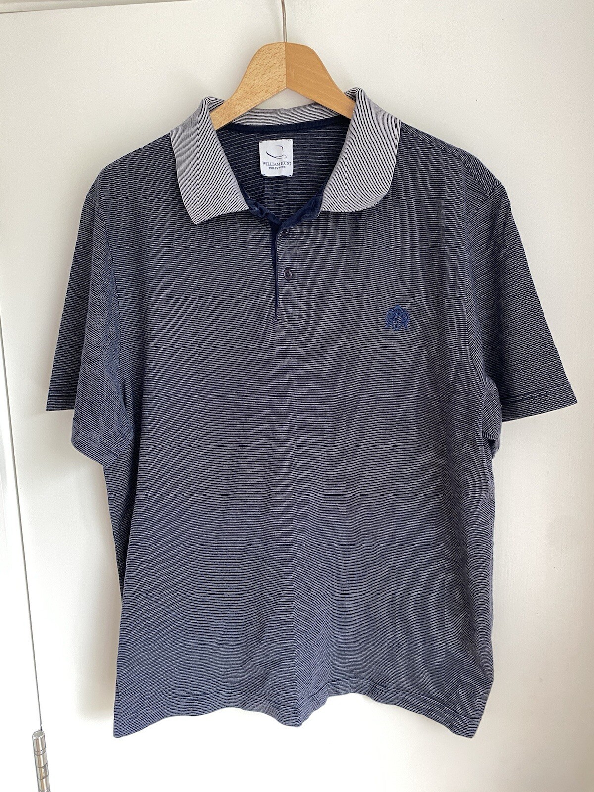 FILA Polo da golf William Hunt Trilby Tour Savile Row taglia XL blu