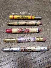 Vtg 5 Piece Bullet Advertising Pencil Lot Diamond Fertilizer Pfister Hybrids