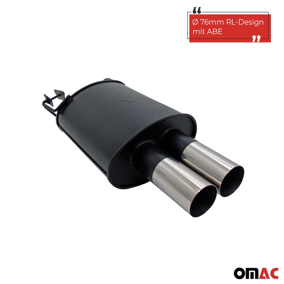 Novus Sportauspuff für BMW E39 2x76mm RL-Design Endschalldämpfer mit ABE - Bild 2 von 4
