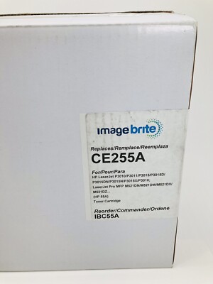 ImageBrite HP 55A CE255A Black Toner Cartridge Compatible LaserJet P3015 - New