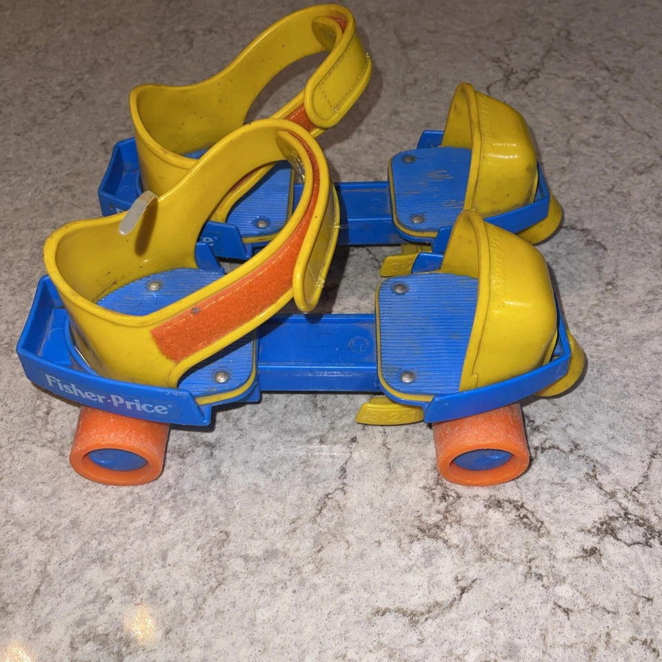 De colección 1984 1989 Fisher Price 1-2-3 Grow With Me Patines Ajustables Niños Foto 3 de 4
