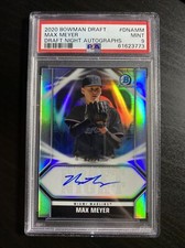 2020 BOWMAN CHROME MAX MEYER AUTO ROOKIE CARD DRAFT NIGHT /99 PSA 9 Mint