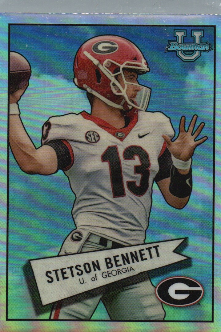 2022 Bowman University Chrome #52BF-17 Stetson Bennett 1952 Bowman