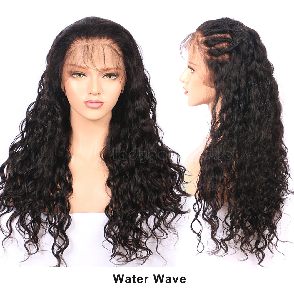 100 Indian Human Hair Lace Front Wigs Glueless 360 Full Lace Wig Pre