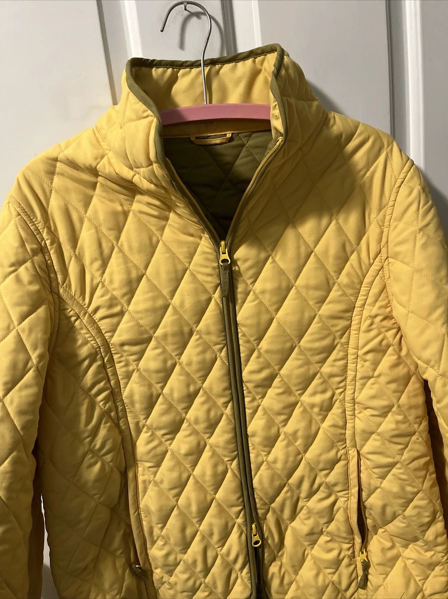 John Partridge Countryside Womens Jacket Small Quilted Yellow & Olive