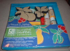 Decorative Paper Stamping FRUIT Notecards  Gift Bags KIT NEW Rubber Stampede