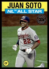 2021 Topps 1986 All Star Black 86AS-10 Juan Soto #/299 Washington Nationals card