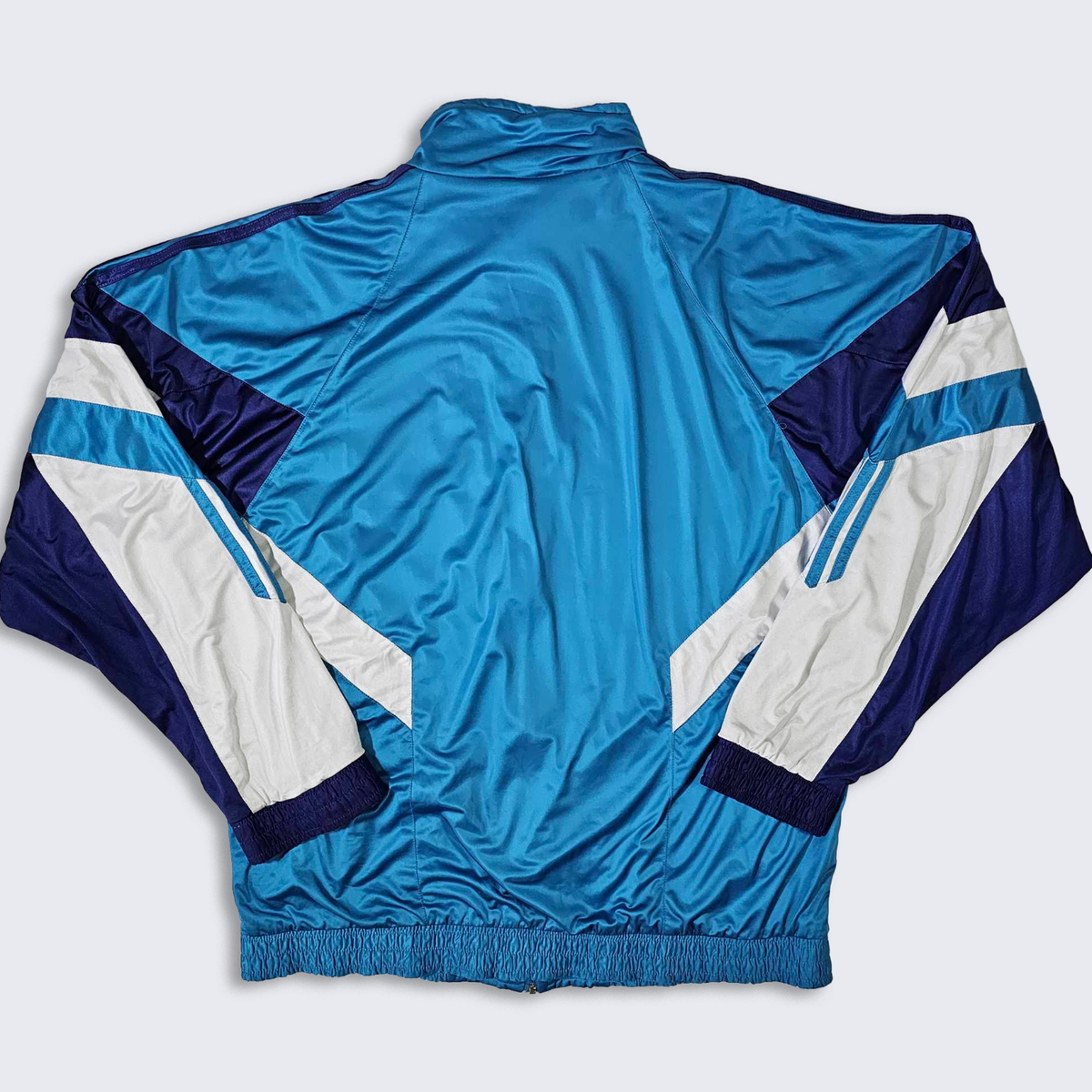 Adidas Vintage 90s Color Block Track Jacket - Blue, Navy & White