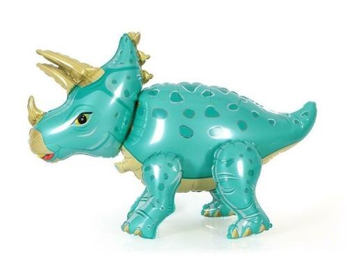 3D Dinosaur 91CM Super Shape Multicolour Foil Balloon Free Straw Animal Party UK - Picture 5 of 5