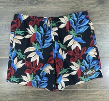 Vintage Gecko Hawaii Shorts Medium 7  Unlined Mens Floral Happy Shirts Cotton