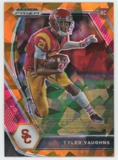 2021 Panini Prizm Draft Picks Tyler Vaughns RC Orange Ice # 160